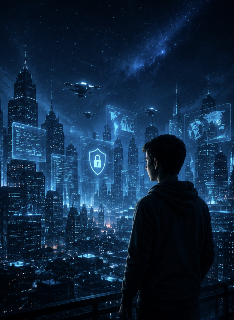 A confident young cyber leader